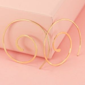 NWT. Pair of gold fill spiral hoops. 1.5” X 1.5”